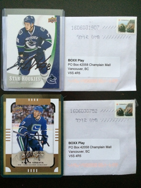 Jake Virtanen and Radim Vrbata